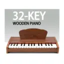 32 Keys Wooden Piano with Microphone