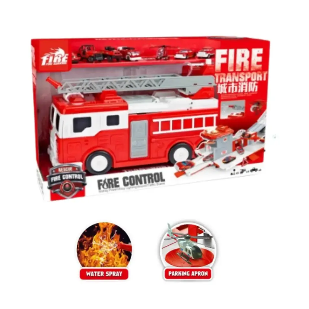 Rescue Fire Control 2-in-1 Fire Truck & Fire Station Set