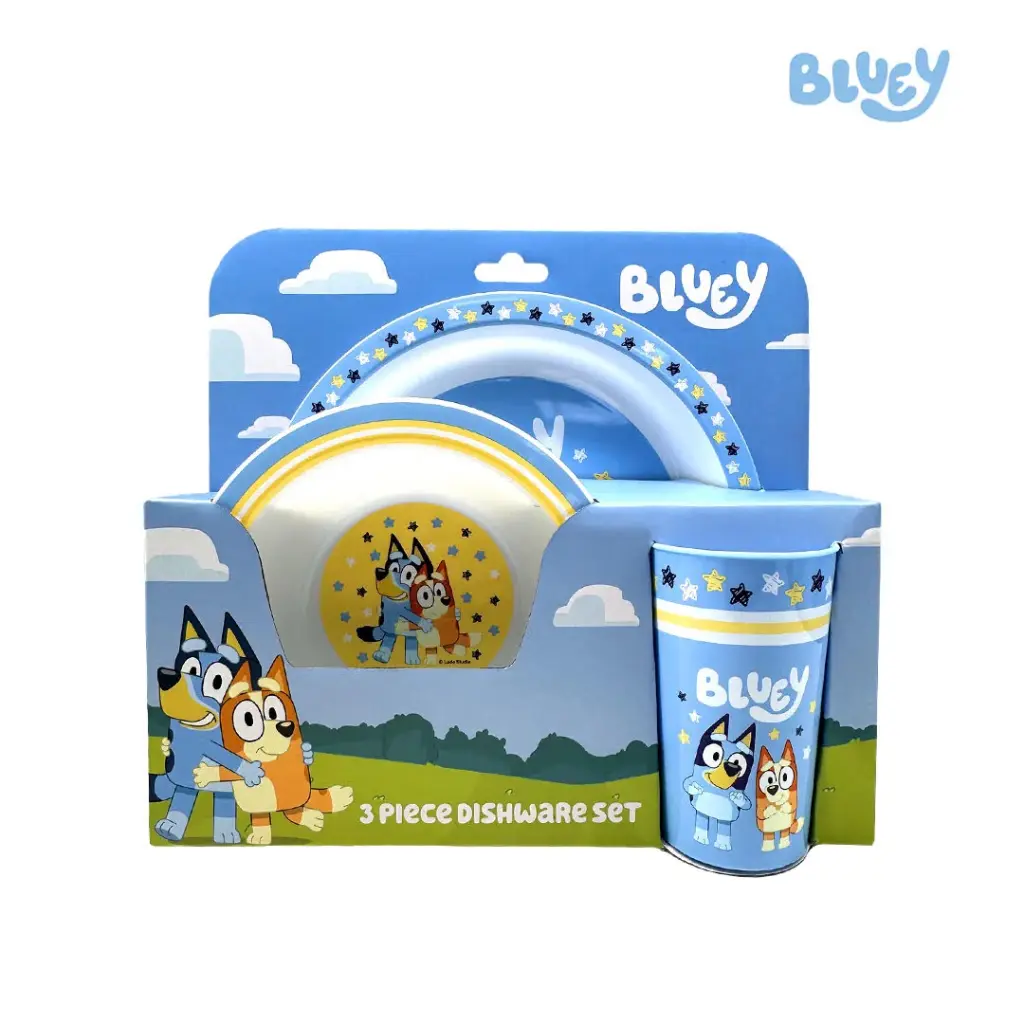 Bluey Adventure Gear 3-Piece Dishware Set
