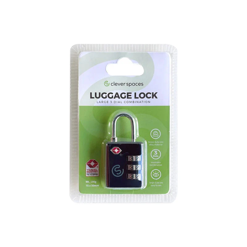 Clever Spaces 3-Dial Combo TSA Luggage Lock