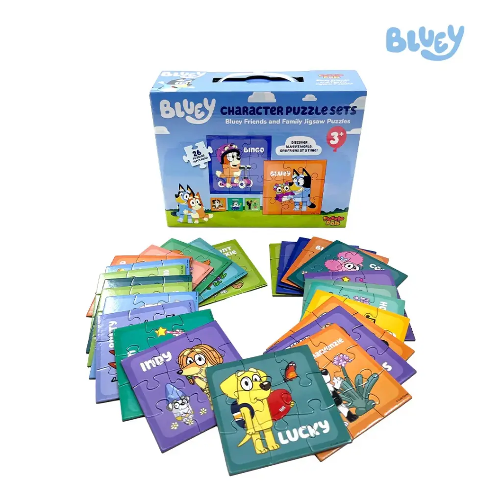 Puzzle Pals Bluey Friends and Family 26-Puzzle Set