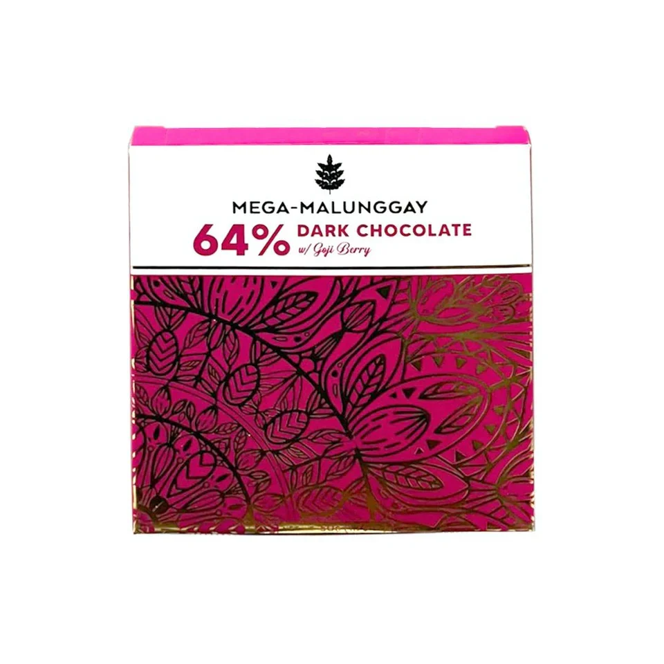 Auro 64% Dark Chocolate with Mega-Malunggay & Goji Berry 50g