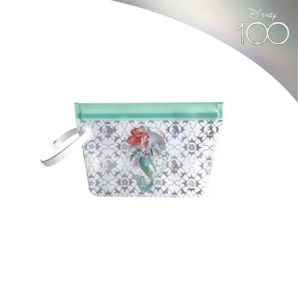 Zippies Lab Disney Princess Medium Stand-up Pouch With Wristlet