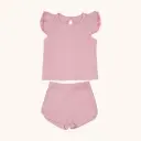 Stitcharoo Kids Ribbed Flutter-Sleeve Shirt & Shorts Set