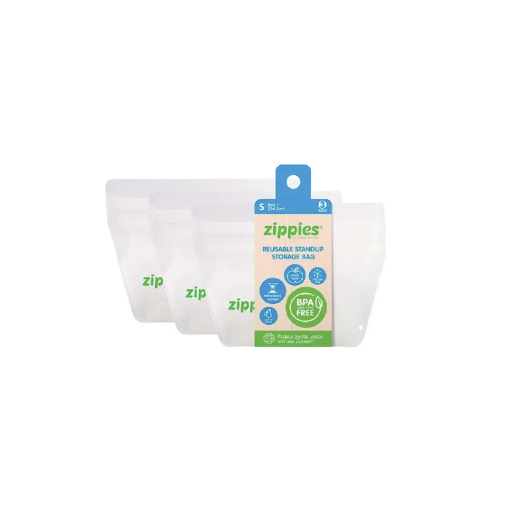 Zippies Reusable Standup Storage Bag 3s