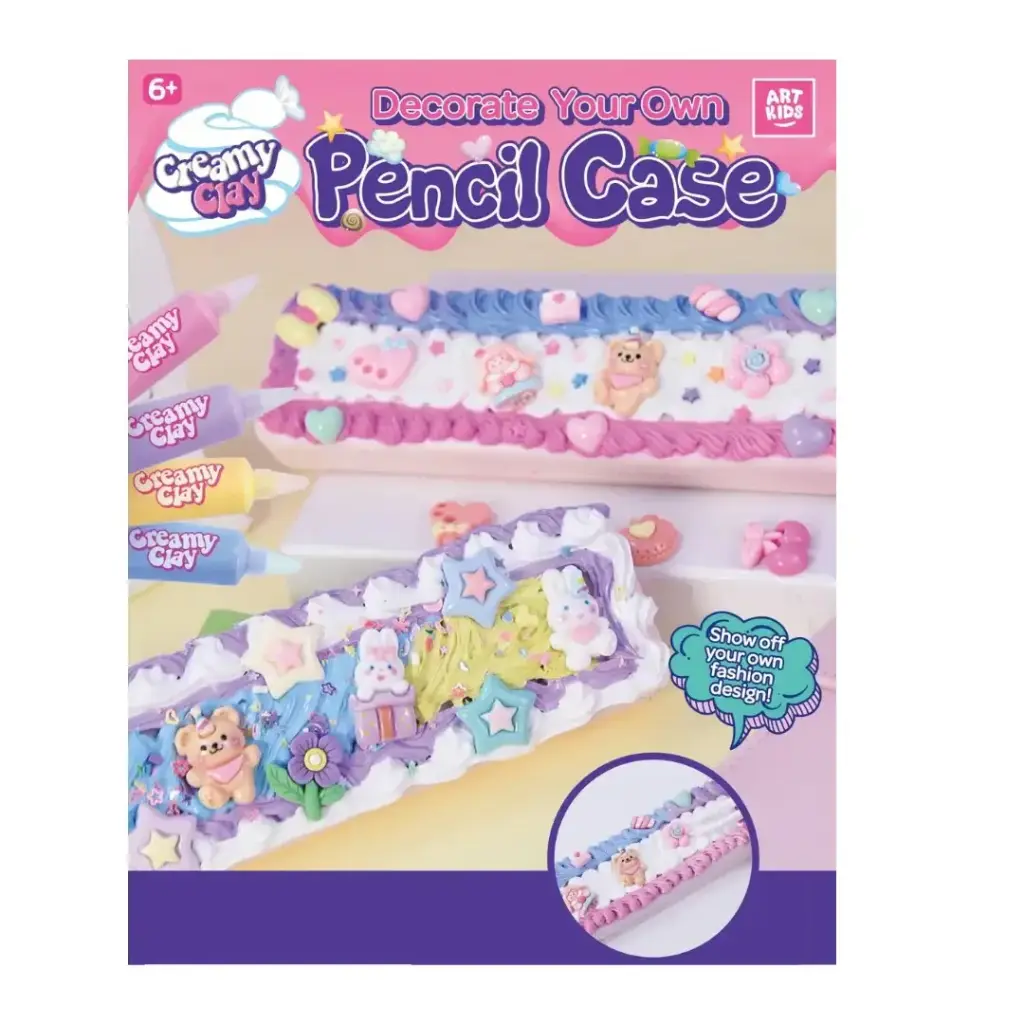 Art Kids Creamy Clay Decorate Your own Pencil Case