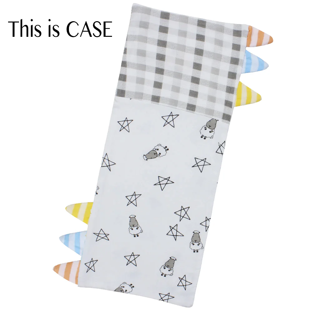 Baa Baa Sheepz Small Bed-time Buddy Case - Star Sheepz with Checkers
