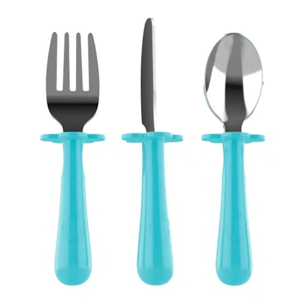 Grabease Stainless Steel Spoon, Fork, and Knife Set
