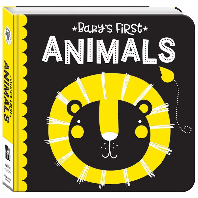 High Contrast Neon Board Book: Baby's First Animals