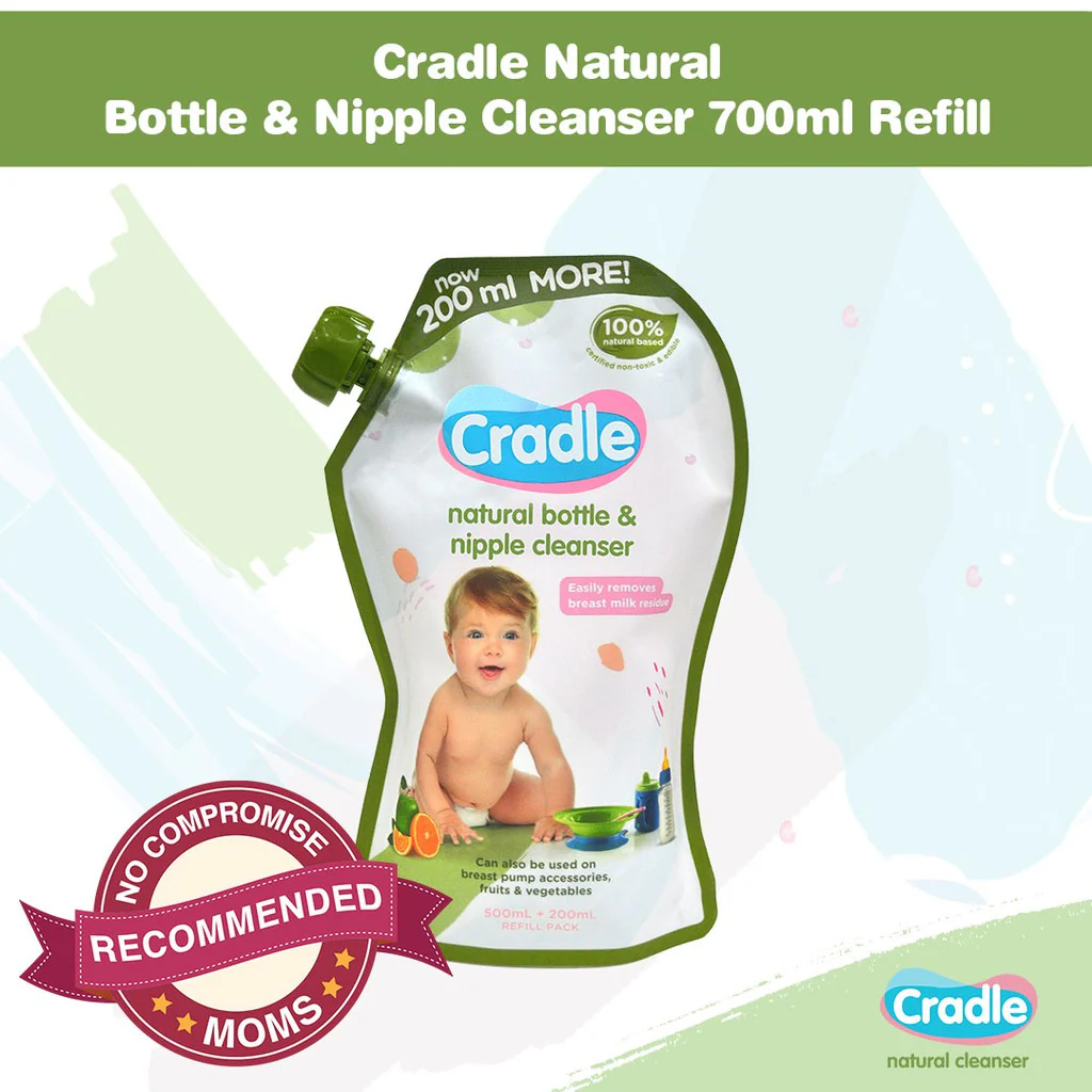 Cradle Baby Bottle & Nipple Cleanser Refill 700ml