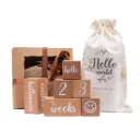 The Kiddie Concept Wooden Baby Milestone Blocks