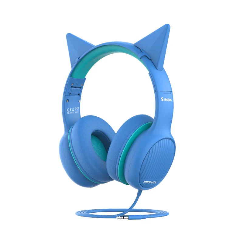 Promate Simba Over-Ear Hi-Definition SafeAudio Wired Headset