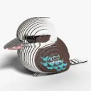 Eugy 3D Cardboard Model Kit - Kookaburra