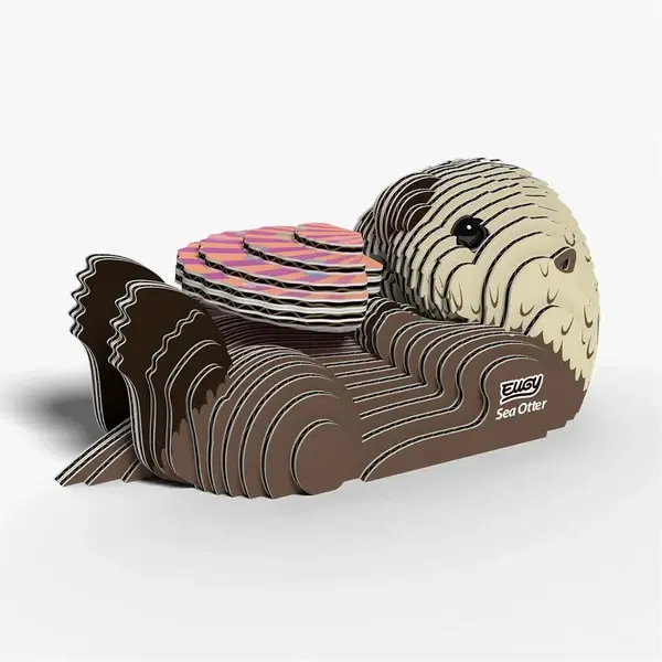 Eugy 3D Cardboard Model Kit - Sea Otter