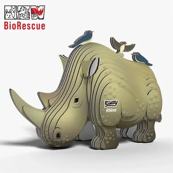 Eugy 3D Cardboard Model Kit - Rhino