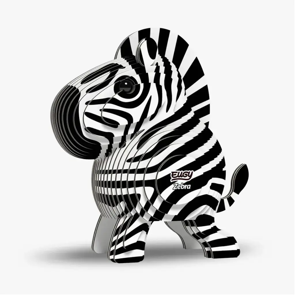 Eugy 3D Cardboard Model Kit - Zebra