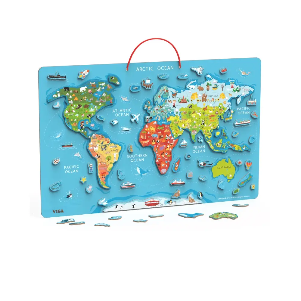 Viga Magnetic World Puzzle