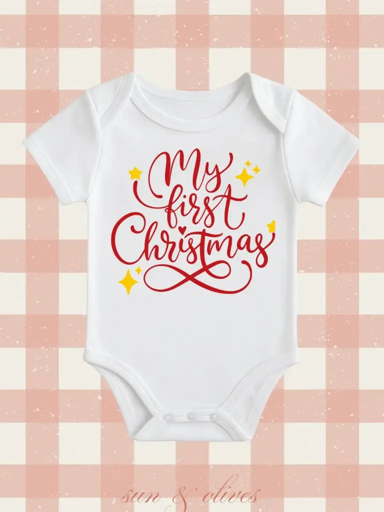 Sun & Olives Baby Onesie - My First Christmas