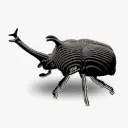 Eugy 3D Cardboard Model Kit - Rhino Beetle