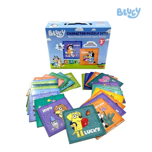 Puzzle Pals Bluey Friends and Family 26-Puzzle Set