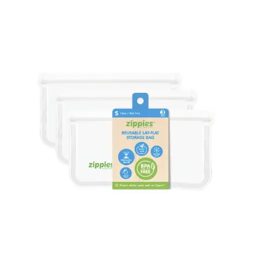 Zippies Reusable Lay-Flat Bags 3-Pack