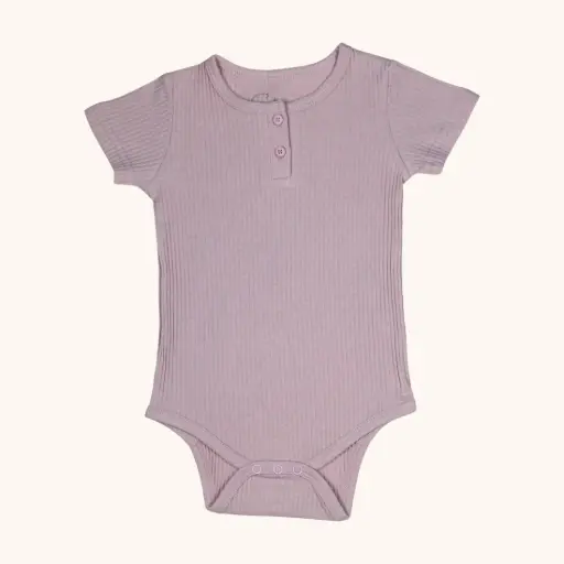 Stitcharoo Kids Ribbed Short-Sleeve Bodysuit