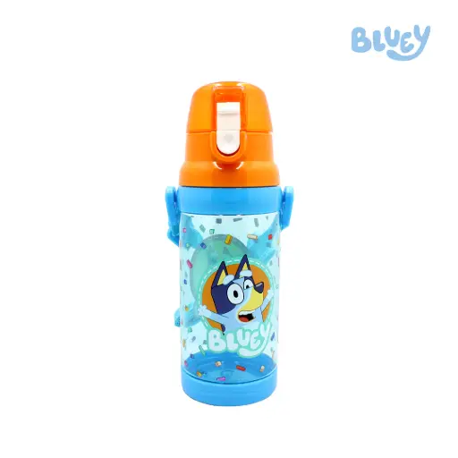Bluey Plastic Water Bottle with Strap 500ml (Various Designs)