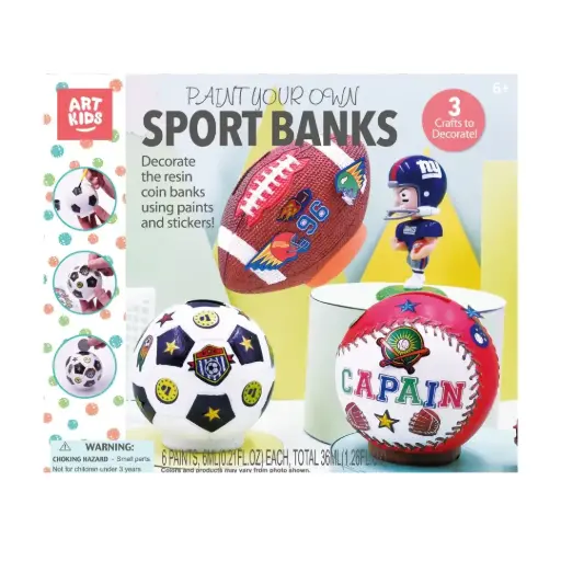 Art Kids Paint Your Own Sport Banks