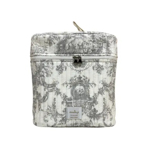 Emong Toile De Jouy Handle Pouch Bag