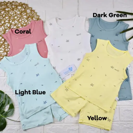 Bons99 Bamboo Sando & Shorts Set