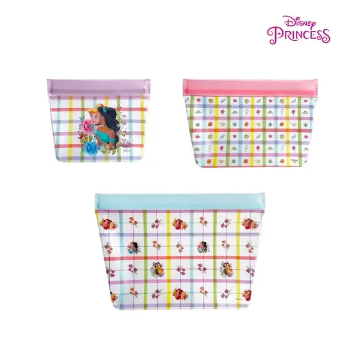 Zippies Lab Disney Princess Reusable  Standup Storage Bags 3-pc Set  (Various Designs) - SALE ITEM