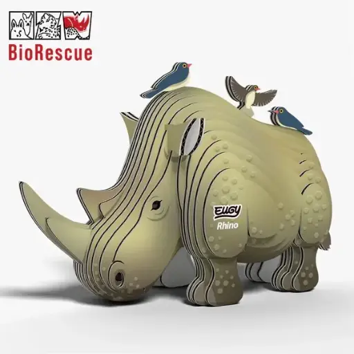 Eugy 3D Cardboard Model Kit - Rhino