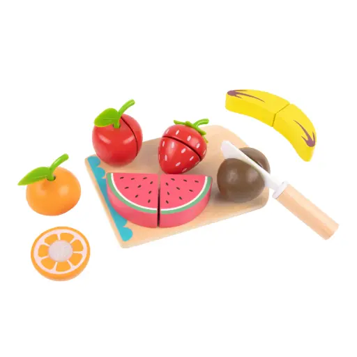TOOKYTOY Wooden Cutting Fruits Toy